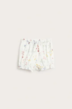 Kukkakuvioiset jerseyshortsit | Luonnonvalkoinen | Vauvat | Newbie