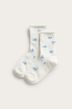 Kukkakuvioiset sukat, 2-pack | Luonnonvalkoinen | Lapset | Kappahl