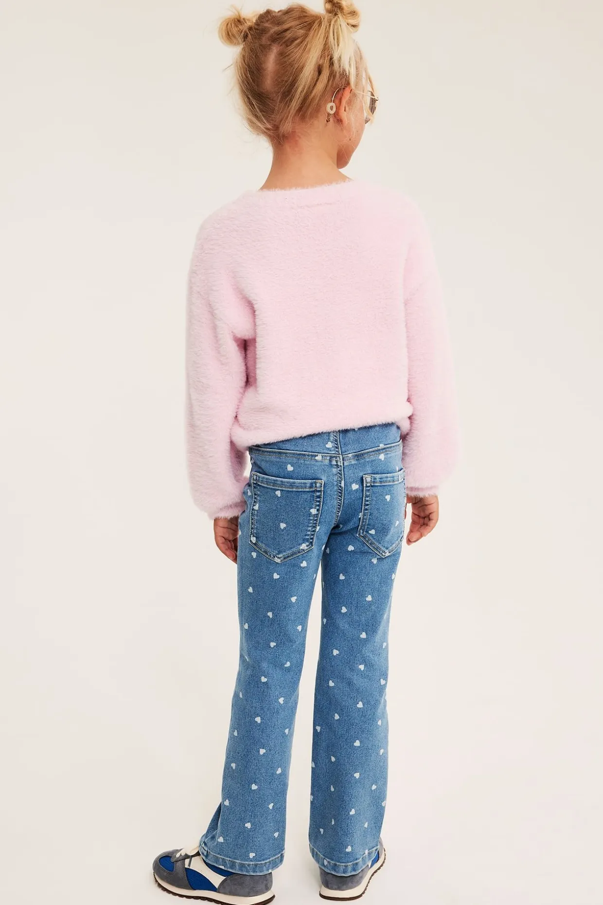 Kuvioidut bootcut-jeggingsit | Vaalea denim | Lapset | Kappahl