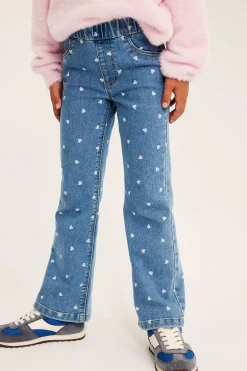 Kuvioidut bootcut-jeggingsit | Vaalea denim | Lapset | Kappahl