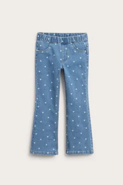 Kuvioidut bootcut-jeggingsit | Vaalea denim | Lapset | Kappahl
