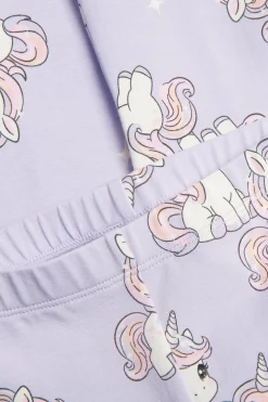 Kuvioidut puuvillatrikooleggingsit | Vaaleanvioletti | Lapset | Kappahl