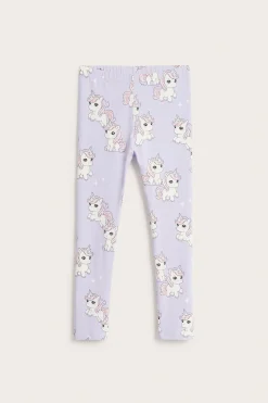 Kuvioidut puuvillatrikooleggingsit | Vaaleanvioletti | Lapset | Kappahl