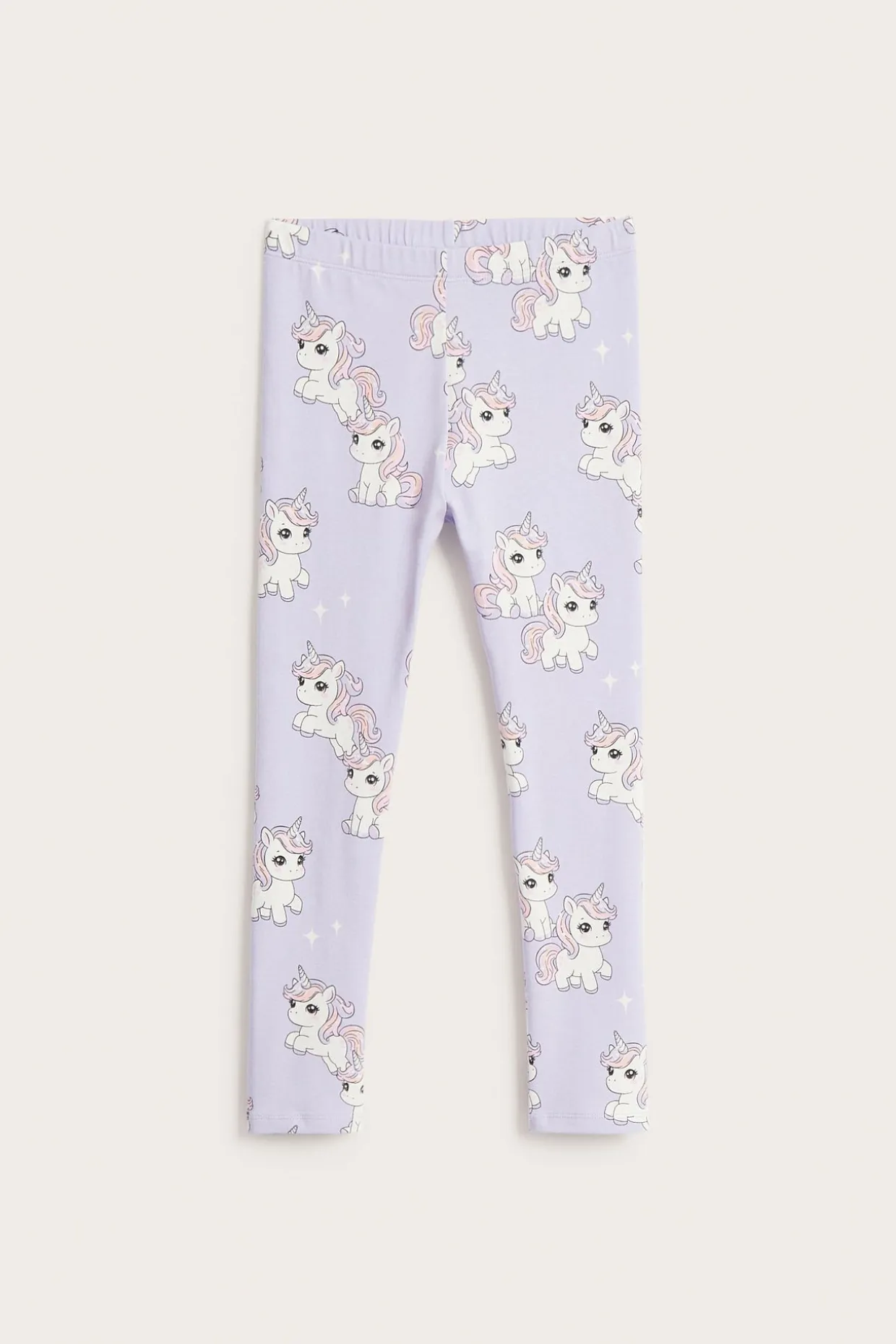 Kuvioidut puuvillatrikooleggingsit | Vaaleanvioletti | Lapset | Kappahl