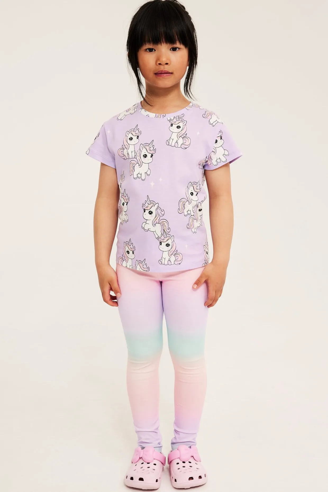 Kuvioidut puuvillatrikooleggingsit | Vaaleanvioletti | Lapset | Kappahl