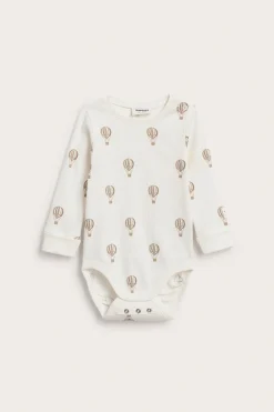 Kuvioitu ribattu vauvojen body | Beige | Vauvat | Kappahl