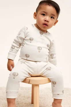 Kuvioitu ribattu vauvojen body | Beige | Vauvat | Kappahl