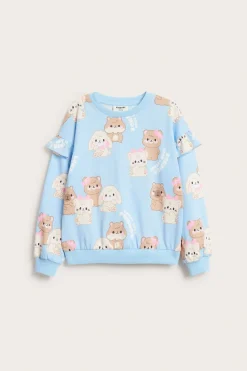 Kuvioitu, röyhelösomisteinen collegepaita | Vaaleansininen | Lapset | Kappahl