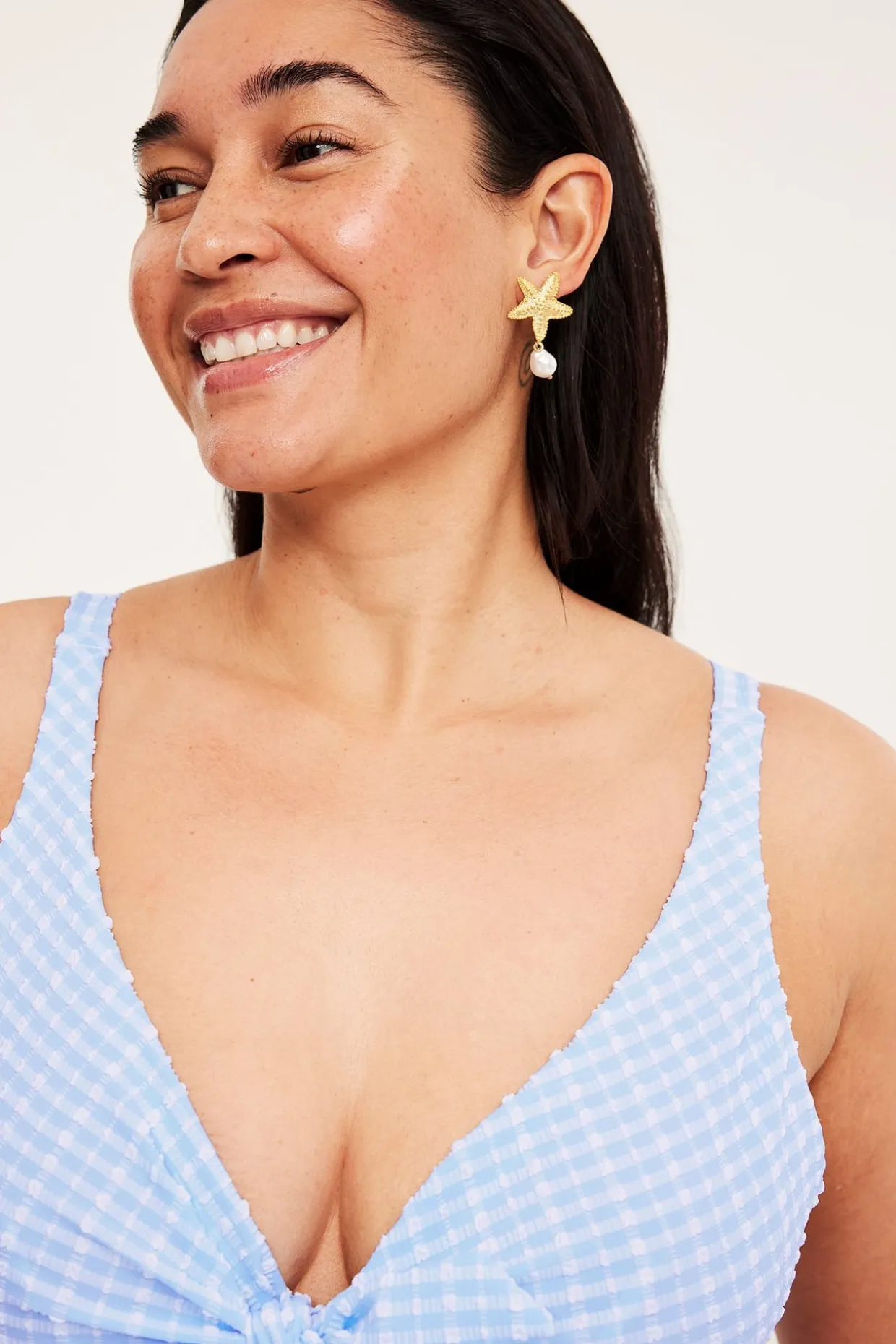 Kuviollinen bikiniyläosa | Vaaleansininen | Naiset | Kappahl
