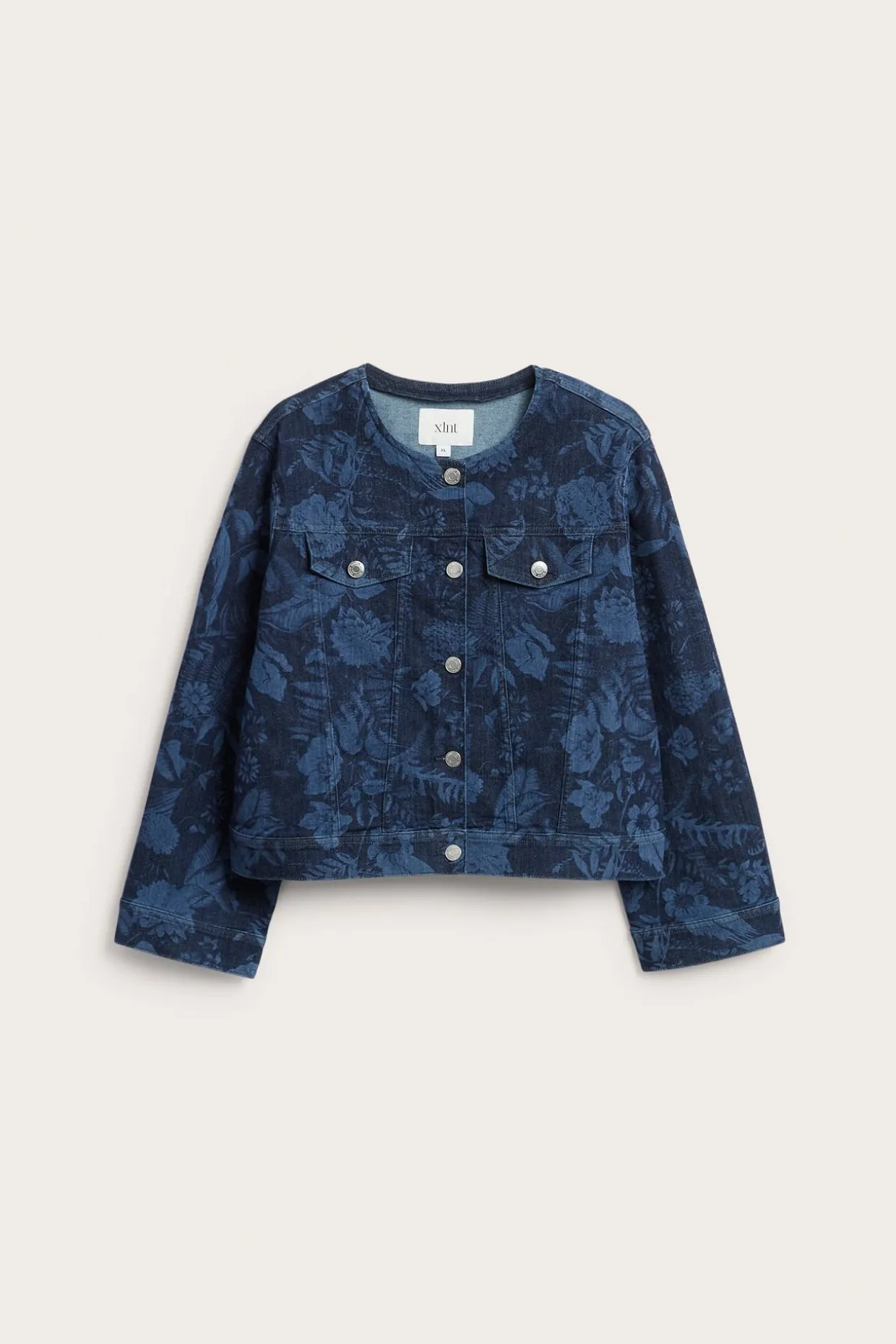 Kuviollinen farkkutakki | Denim | Naiset | Kappahl