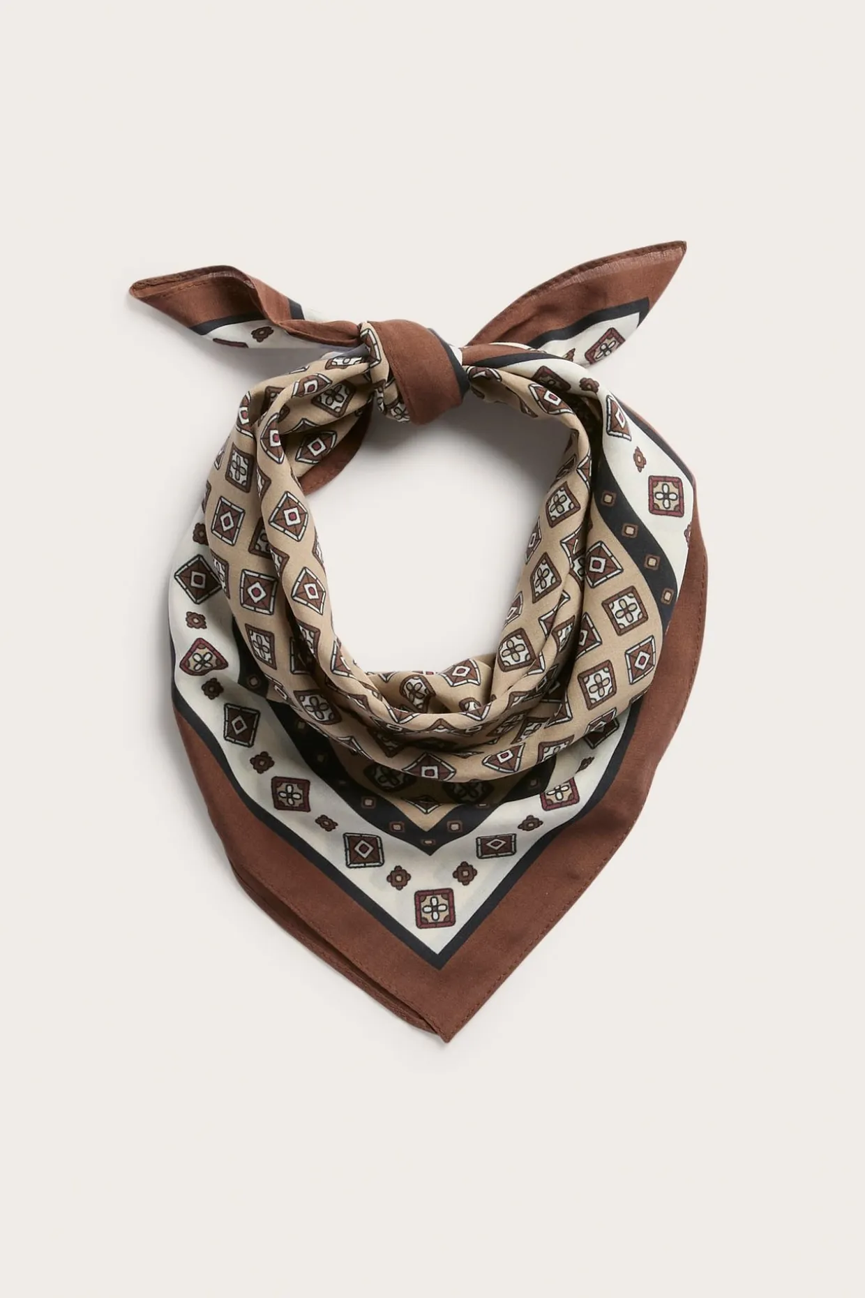 Kuviollinen huivi | Beige | Naiset | Kappahl