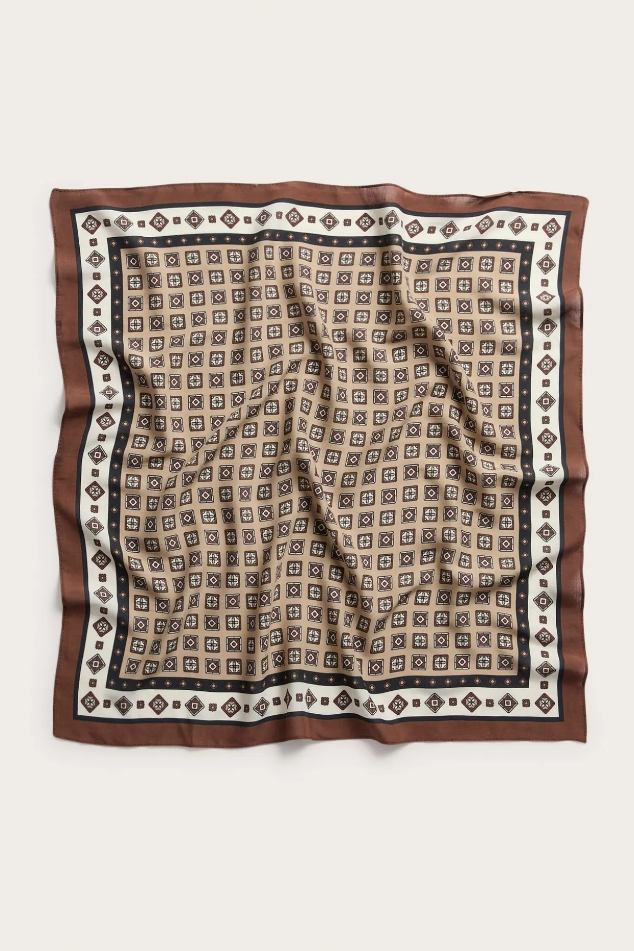 Kuviollinen huivi | Beige | Naiset | Kappahl