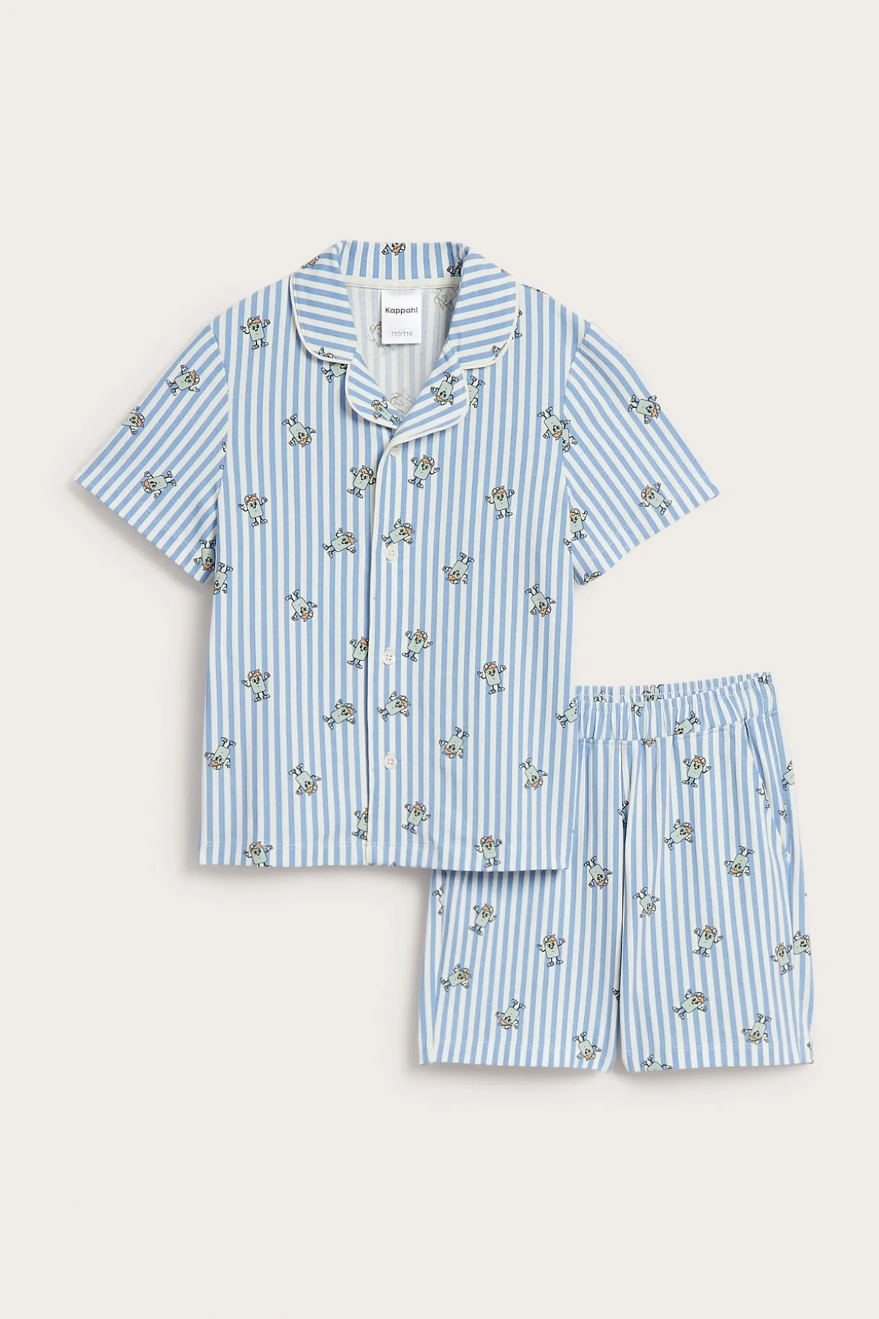 Kuviollinen, lyhytlahkeinen pyjamasetti | Luonnonvalkoinen | Lapset | Kappahl