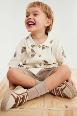Kuviollinen musliinipaita | Beige | Lapset | Kappahl