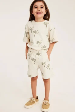 Kuviolliset puuvillatrikooshortsit | Vaaleanbeige | Lapset | Kappahl