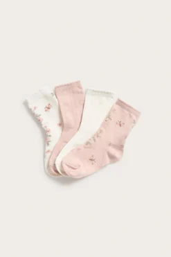 Kuviolliset sukat, 4-pack | Luonnonvalkoinen | Lapset | Newbie