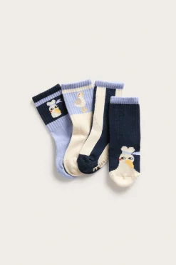 Kuviolliset sukat, 4-pack | Sininen | Lapset | Kappahl