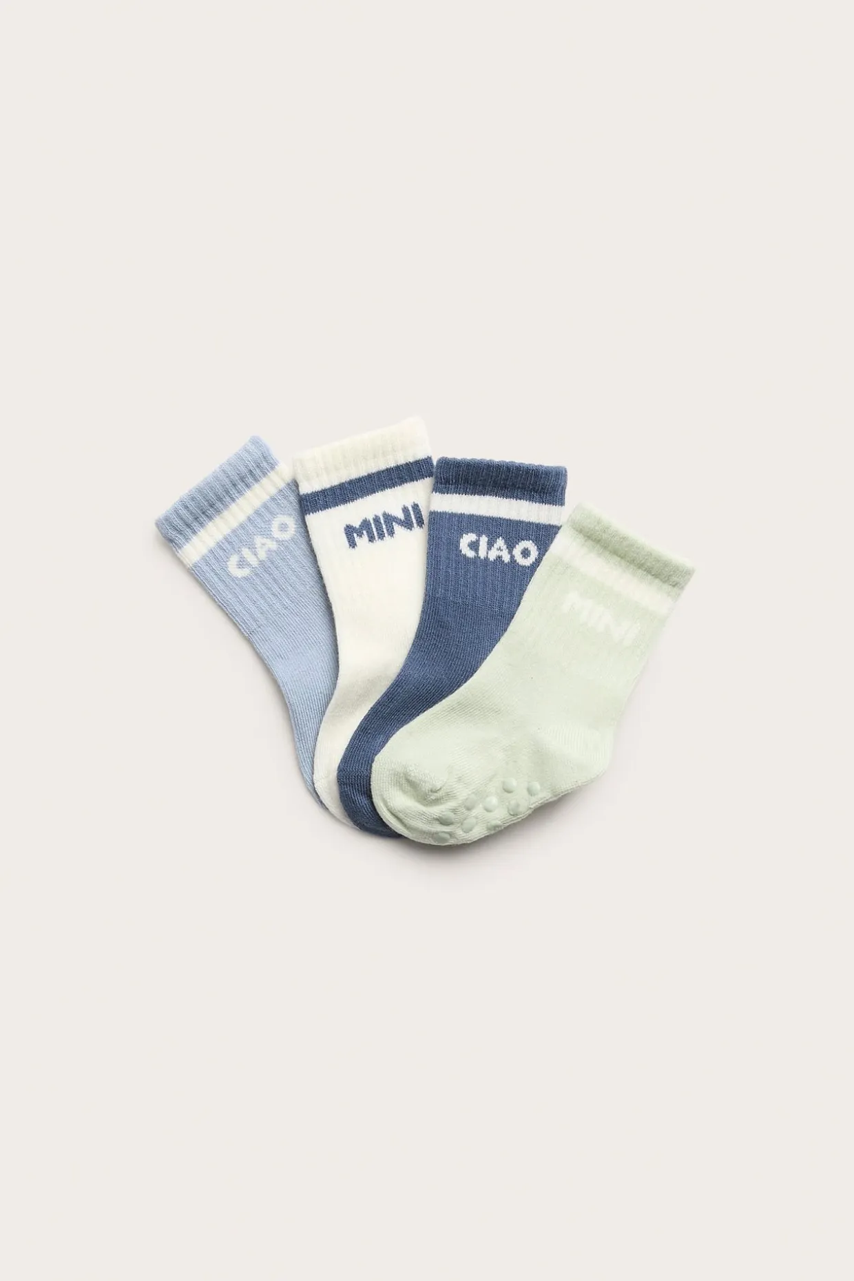 Kuviolliset sukat, 4-pack | Vaaleansininen | Vauvat | Kappahl