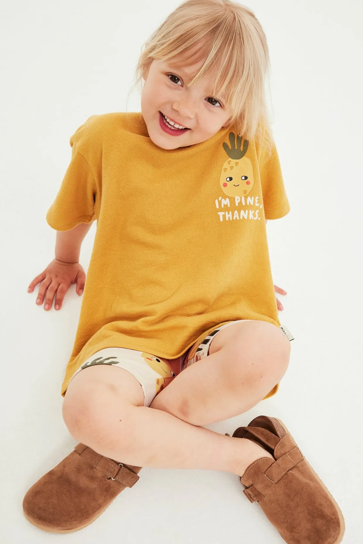 Kuviolliset trikooshortsit | Keltainen | Lapset | Kappahl