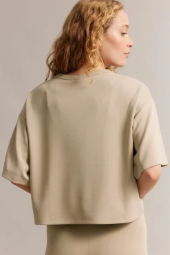 Laatikkomainen t-paita modaalisekoitteesta | Beige | Naiset | Kappahl