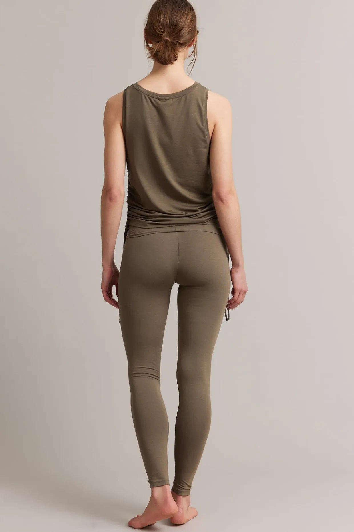 Leggingsit, joissa on taitettava vyötärö | Ruskea | Naiset | Kappahl