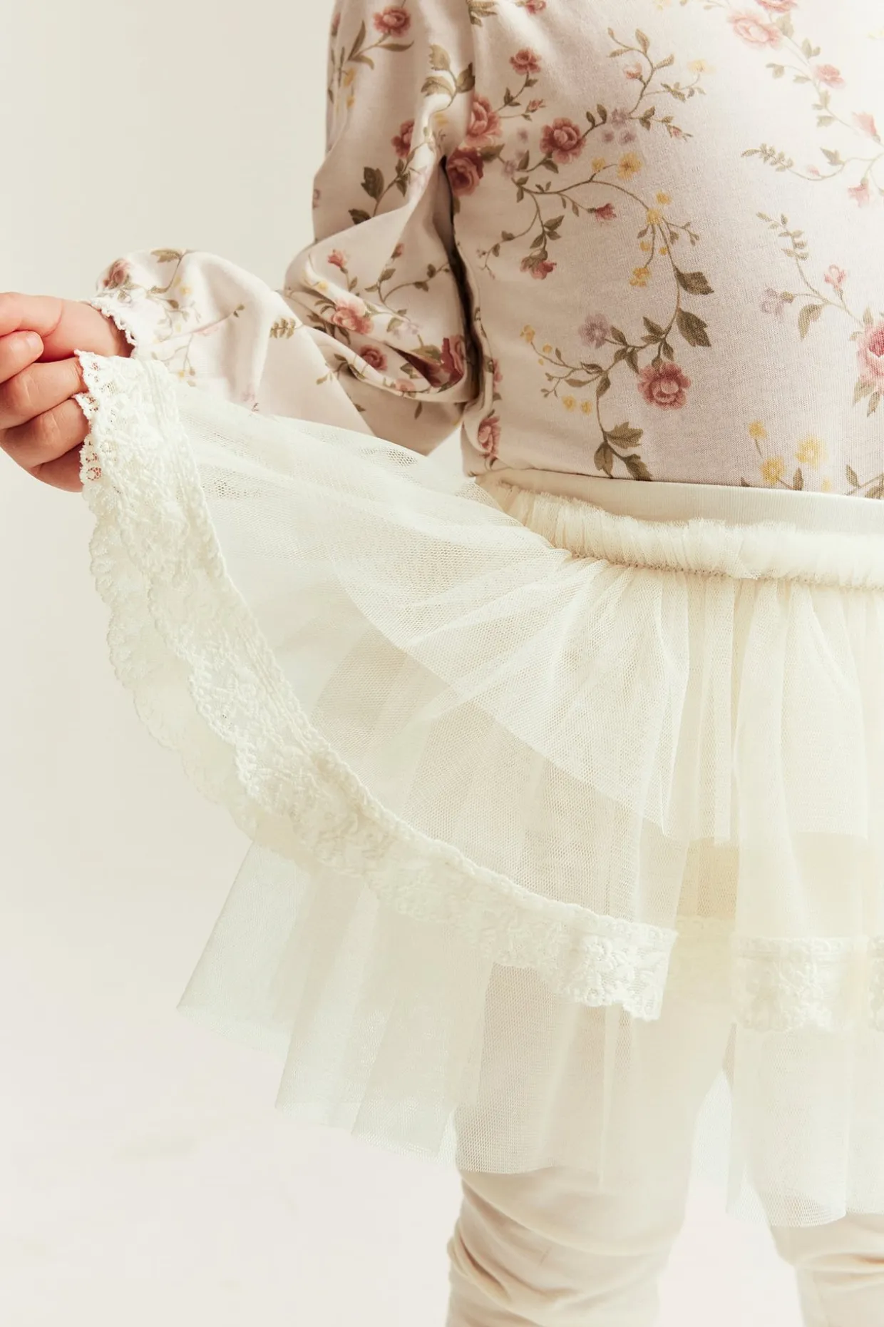Leggingsit, joissa tyllihame | Luonnonvalkoinen | Vauvat | Newbie