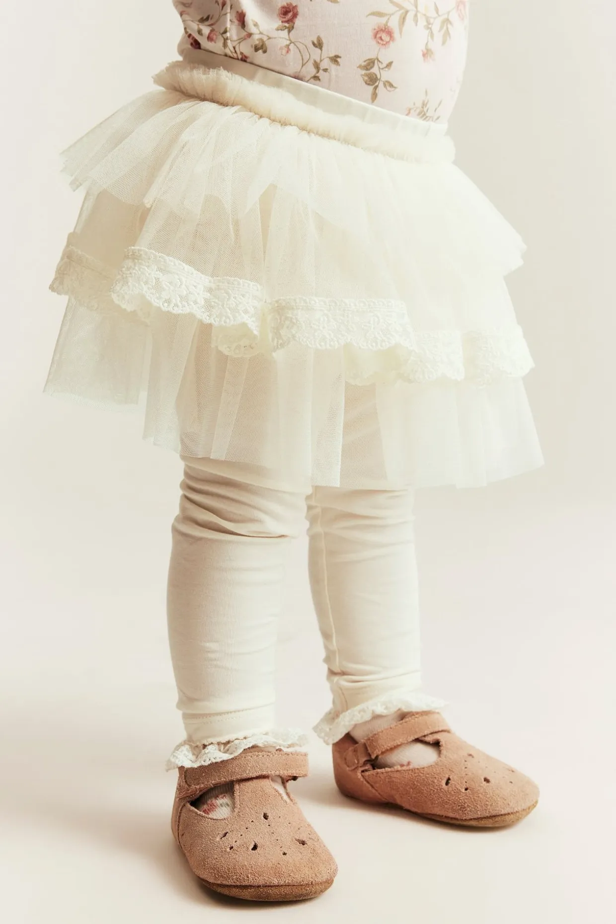 Leggingsit, joissa tyllihame | Luonnonvalkoinen | Vauvat | Newbie