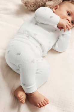 Leggingsit, jossa nallekarhukuvio | Luonnonvalkoinen | Vauvat | Newbie