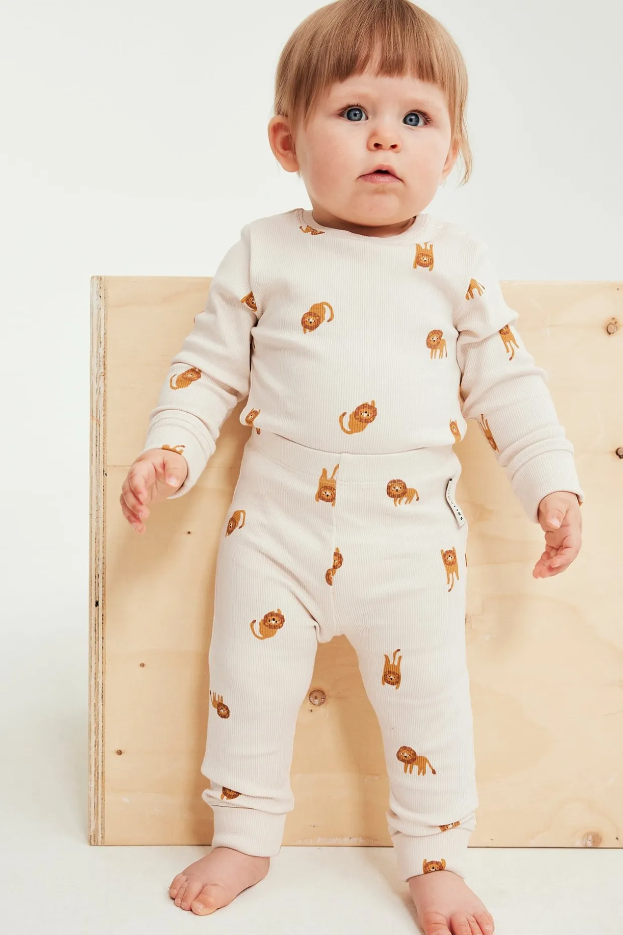 Leijonakuvioiset leggingsit | Beige | Lapset | Kappahl