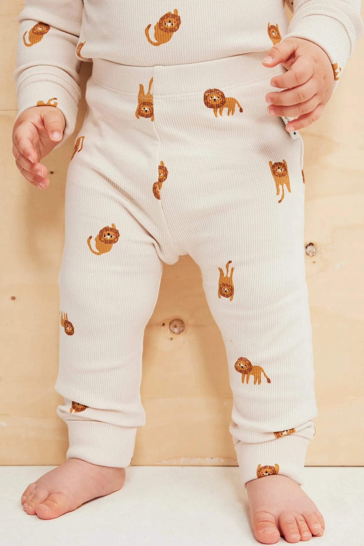 Leijonakuvioiset leggingsit | Beige | Lapset | Kappahl