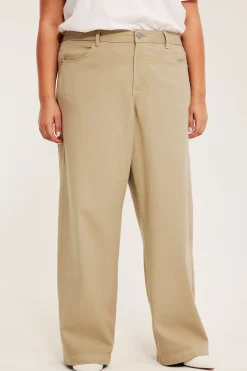 Leveät housut | Beige | Naiset | Kappahl