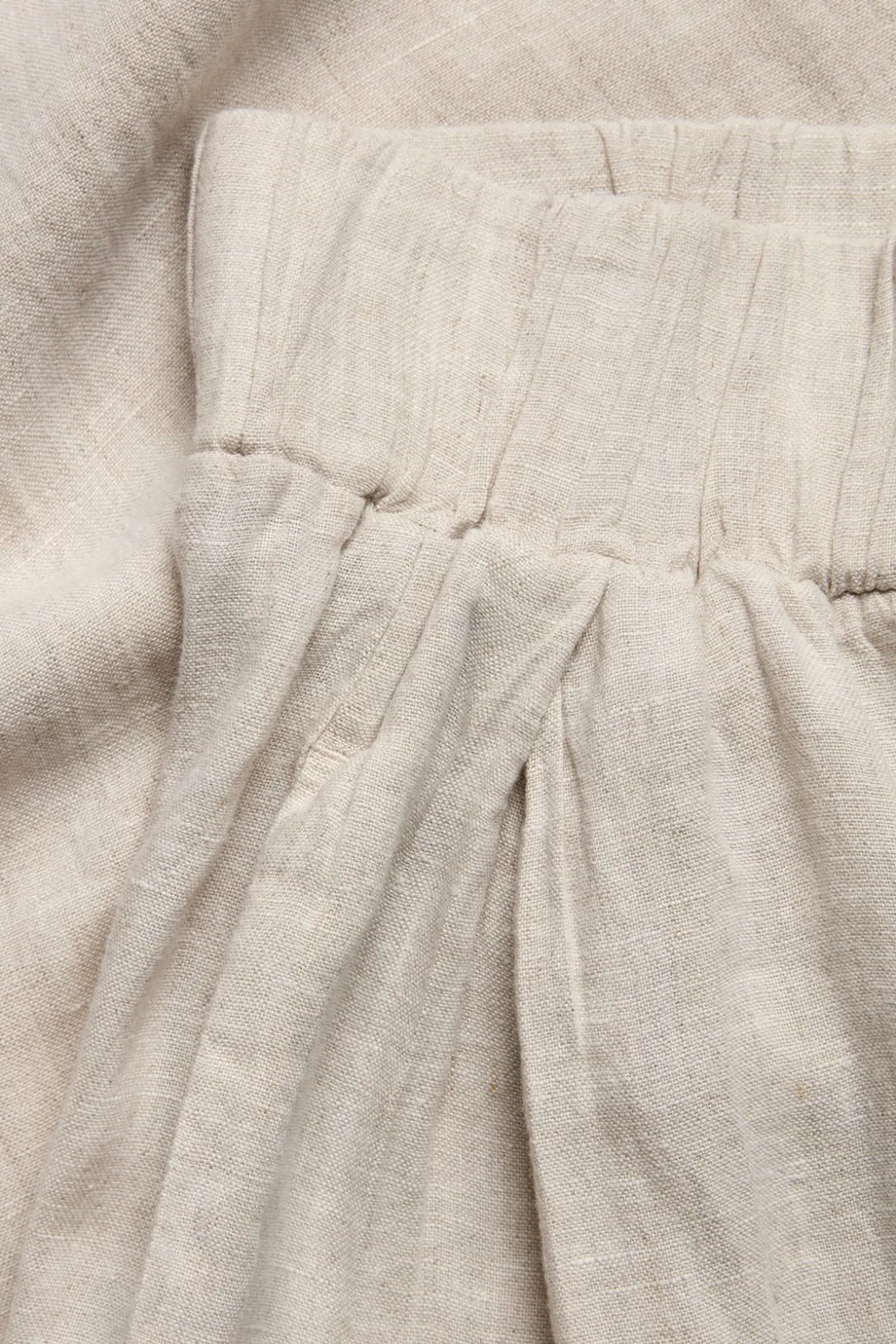 Leveät pellavahousut | Beige | Naiset | Kappahl
