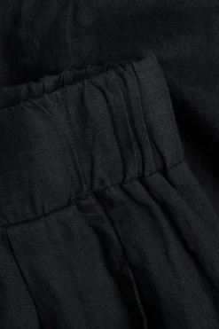 Leveät pellavahousut | Musta | Naiset | Kappahl