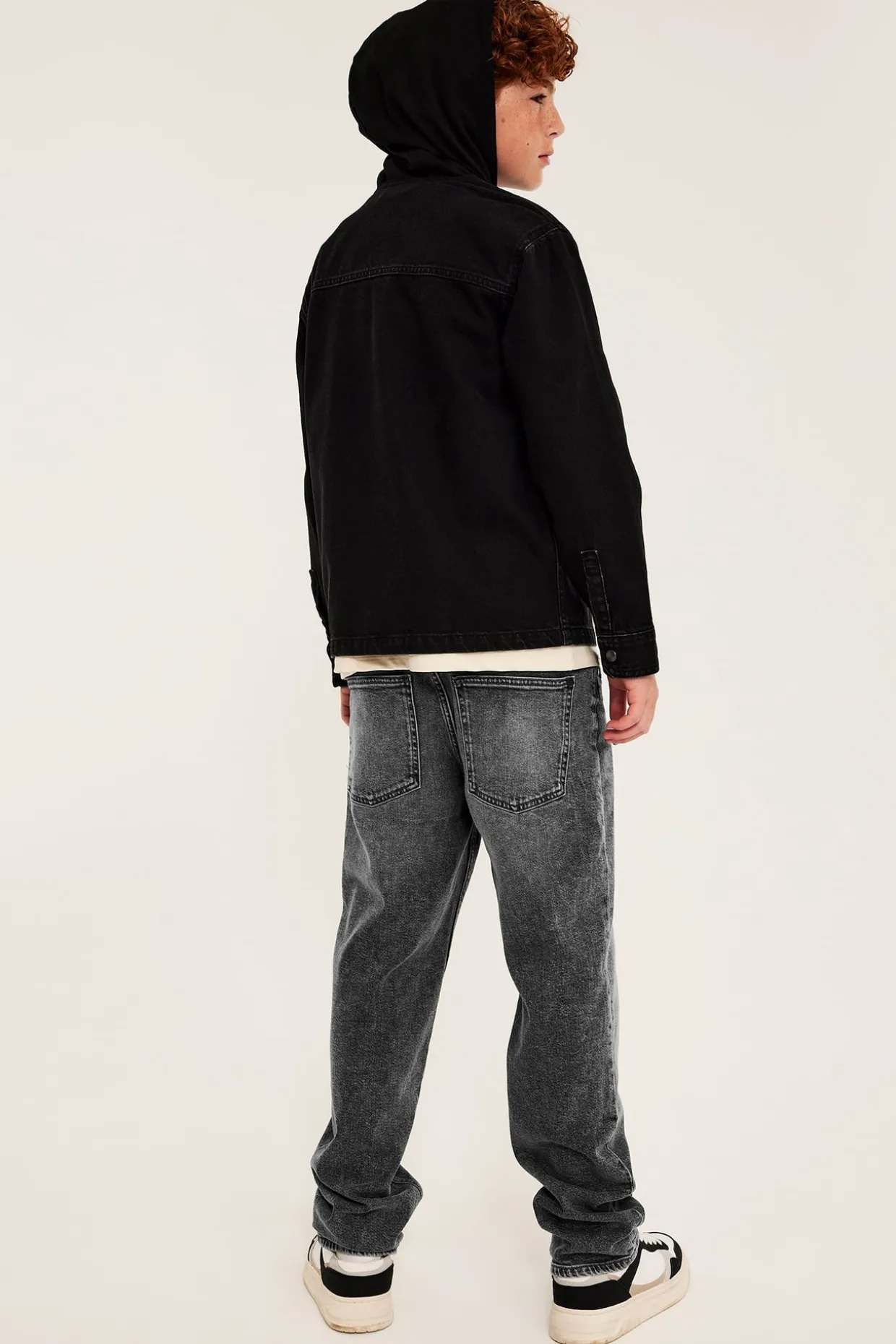 Loose jeans mid waist | Hopeanharmaa | Lapset | Kappahl