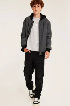 Loose jeans mid waist | Musta denim | Lapset | Kappahl