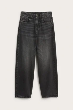 Loose jeans mid waist wide leg | Hopeanharmaa | Lapset | Kappahl