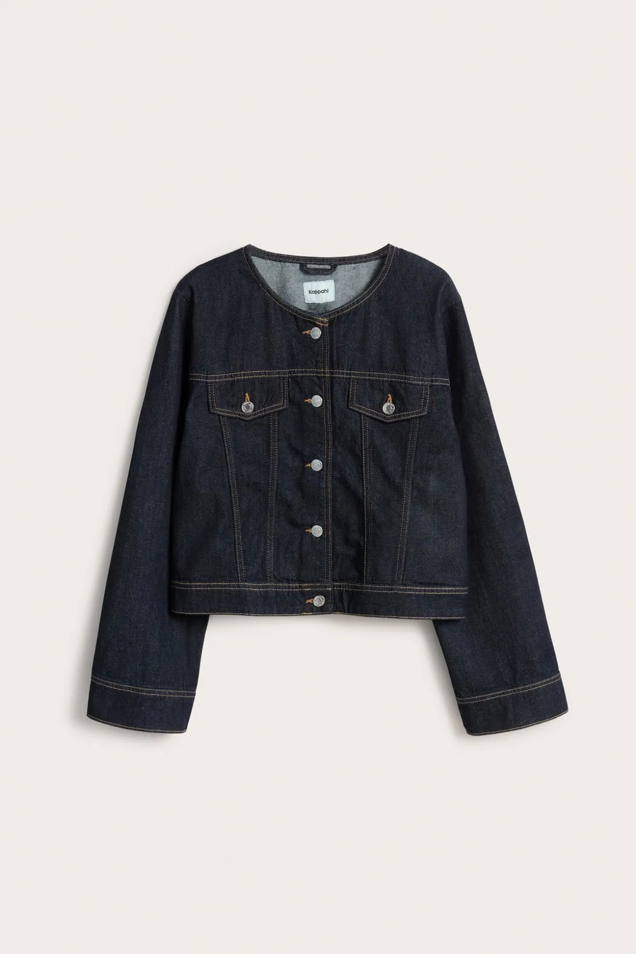 Lyhyemmän mallinen farkkutakki | Tumma denim | Naiset | Kappahl