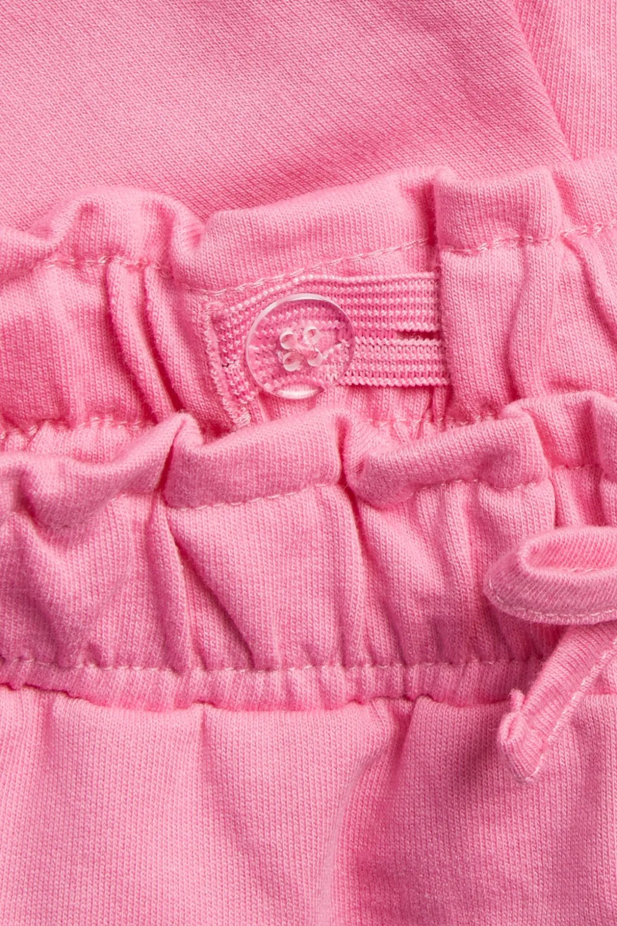 Lyhyet shortsit, joissa on rusetti ja mansikkabrodeeraus | Pinkki | Lapset | Kappahl