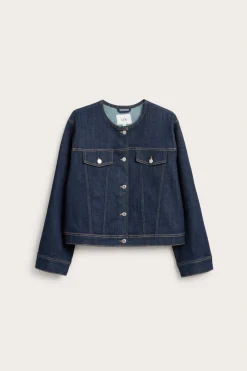 Lyhyt farkkutakki | Tumma denim | Naiset | Kappahl