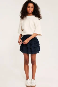 Lyhyt hame, broderie anglaise | Sininen | Lapset | Kappahl