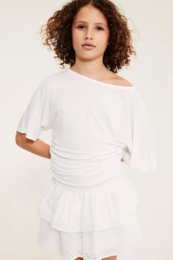 Lyhyt hame, broderie anglaise | Valkoinen | Lapset | Kappahl