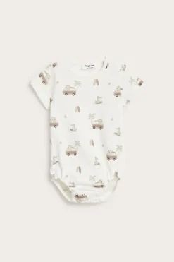 Lyhythihainen body eläinkuviolla | Beige | Vauvat | Kappahl