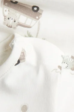 Lyhythihainen body eläinkuviolla | Beige | Vauvat | Kappahl