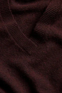 Lyhythihainen neulepusero | Viininpunainen | Naiset | Kappahl