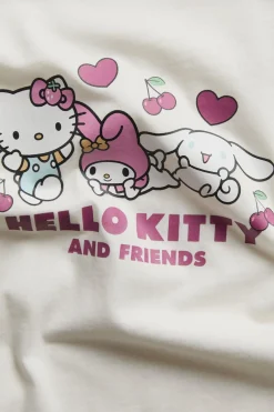 Lyhythihainen paita, jossa Hello Kitty -teema | Luonnonvalkoinen | Lapset | Kappahl