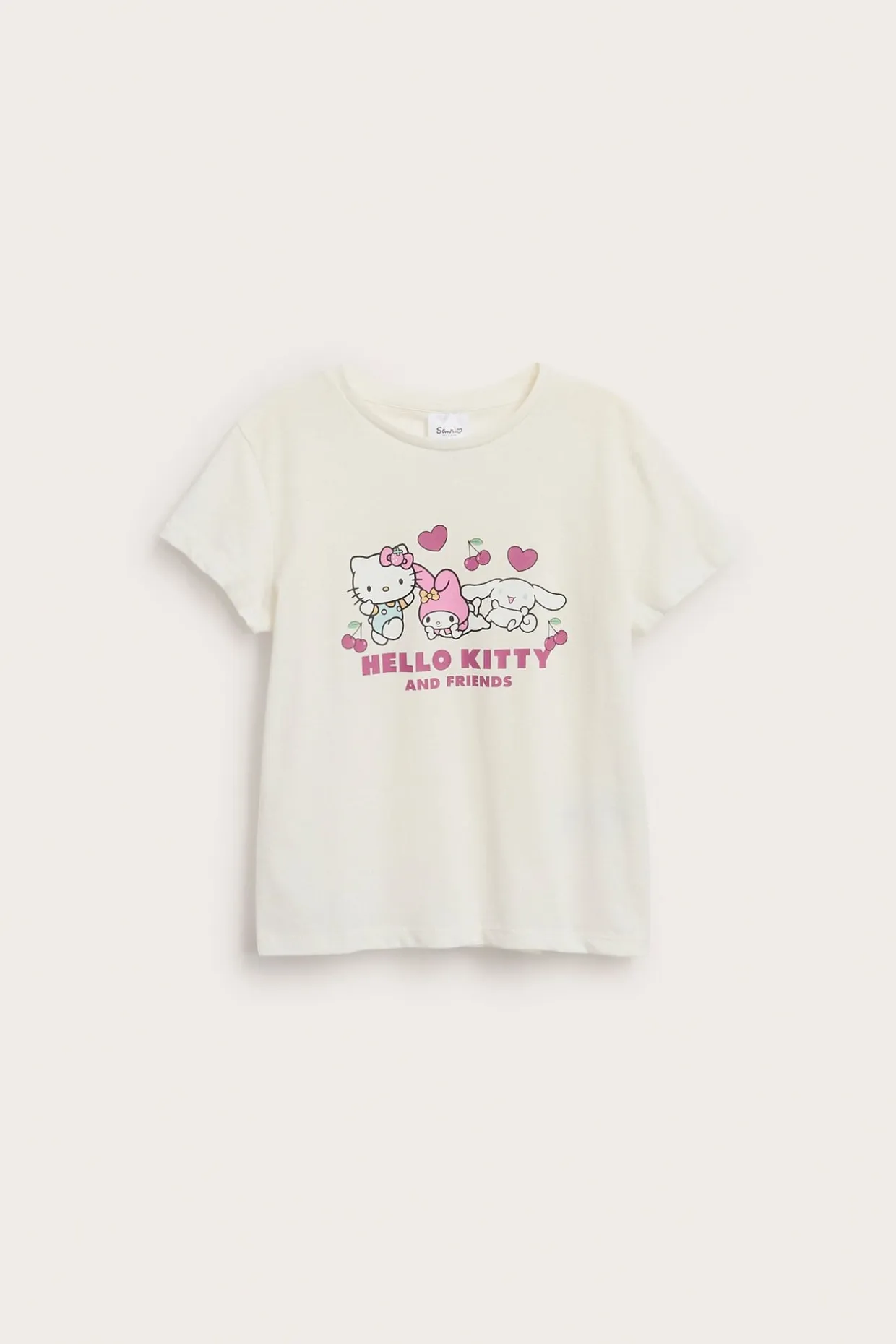 Lyhythihainen paita, jossa Hello Kitty -teema | Luonnonvalkoinen | Lapset | Kappahl