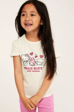 Lyhythihainen paita, jossa Hello Kitty -teema | Luonnonvalkoinen | Lapset | Kappahl