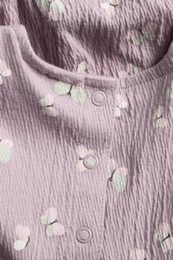Lyhythihainen perhoskuvioinen potkupuku | Violetti | Vauvat | Kappahl