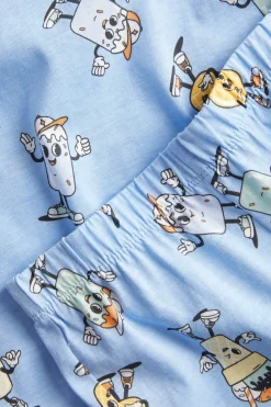 Lyhythihainen puuvillapyjama | Vaaleansininen | Lapset | Kappahl