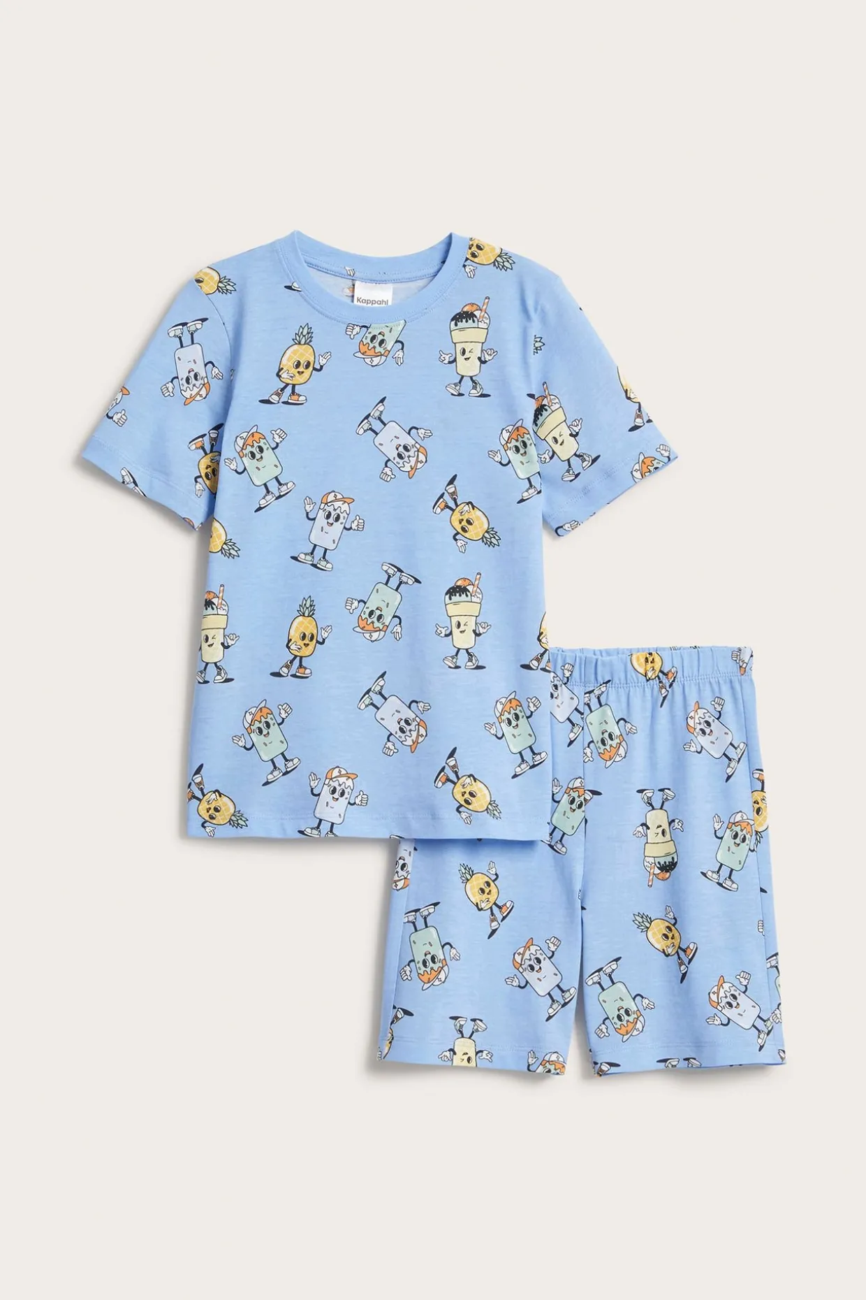 Lyhythihainen puuvillapyjama | Vaaleansininen | Lapset | Kappahl